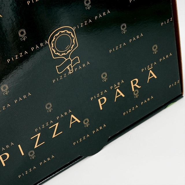 Custom Color Printed Kraft Pizza Packaging Box Corrugated Delivery Box with Logo for Takeaway Food Packaging