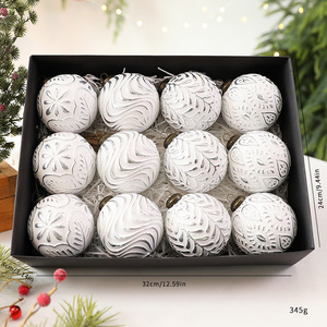 Ornements de Noël modernes en forme de cloche de 8 cm, faits à la main, en métal/plastique/tissu, impression sérigraphique 1 couleur, à suspendre pour les fêtes - Product Image 3