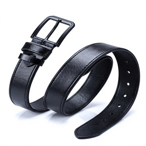 Ceinture en cuir de vachette pour homme ELYSIAN INDUSTRIES avec boucle carrée en alliage, logo personnalisé, style formel, haute qualité, largeur 3,4 cm - Product Image 4