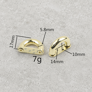 18k Gold Metal Bridge Golden Gate Bags <strong>Straps</strong> Accessories <strong>D</strong>-<strong>ring</strong> Arch Bridge Buckles with 10 Colors - Product Image 5