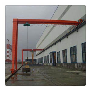 رافعة جسرية نصفية دائرية مفتوحة على شكل حرف L بحمولة 2-10 طن، رافعة جسرية نصفية ذات عارضة واحدة متحركة بباب نصفي - Product Image 6