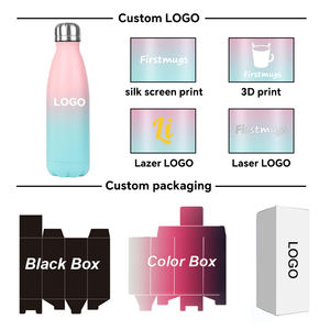 Custom Logo 500ml Double Wall Vacuum Stainless Steel Sport <b>Water</b> <b>Bottle</b> 12-24hrs Thermal Insulation <b>BPA</b> <b>Free</b> Yellow Finish - Product Image 5