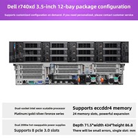 Serveur de stockage R740XD 2U, double processeur Intel XEON 5506 évolutif, serveur à 12 baies, stockage de données ERP, cloud computing virtuel