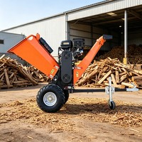 Broyeur de bois portable à remorquer avec garantie d'un an pour le traitement des branches dans les fermes et les parcs