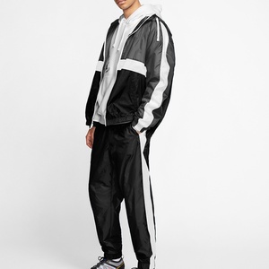 Survêtements de jogging pour hommes en tissu tricoté léger à fermeture éclair métallique, imprimés, décontractés, séchage rapide, patchwork de couleurs, collection automne, vente en gros - Product Image 6