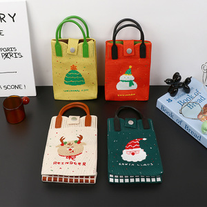 กระเป๋าแฟชั่นถักโครเชต์สำหรับผู้หญิงกระเป๋าใส่โทรศัพท์มือถือขนาดเล็กกระเป๋าเงินแฟชั่นสะพายข้างสำหรับปาร์ตี้คริสต์มาส - Product Image 2