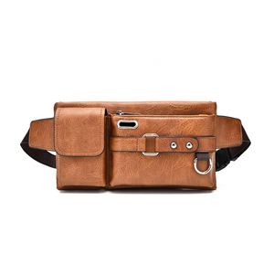 Sacs de poitrine, sacs à bandoulière, sacs banane et sacs de taille pour hommes en cuir PU imperméable, style mode et loisirs, avec logo personnalisé, vente en gros - Product Image 5