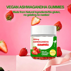 MOQ 100 pièces, logo OEM, Gummies à la fraise à l'ashwagandha, complément alimentaire pour la relaxation et la récupération de l'énergie - Product Image 4