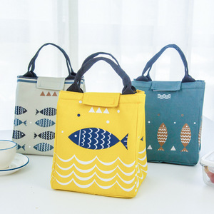 Lunch Bag Portable Insulated Waterproof Cute Fish Design Bento Bag Multipurpose - Product Image 1