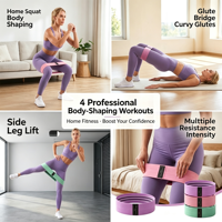 Bandes de Résistance en Tissu Poly Coton pour Entraînement, Cercles de Hanche Élastiques avec Logo Personnalisé pour l'Entraînement de Force - Vente en Gros