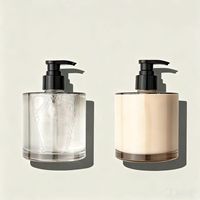 Nouvelle bouteille en verre pour savon liquide 300ML, flacon pompe en verre de luxe pour shampoing, flacon pompe en verre vide personnalisé pour soins personnels
