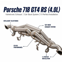 Sistema de Escape Catback Valvetronic al por Mayor de Fábrica para Porsche 718 GT4 RS 4.0L SS304, Silenciador de Alto Rendimiento, Mejora del Sonido