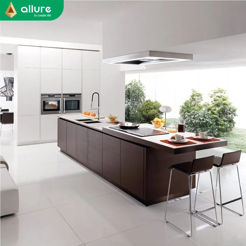Allure avustralya tasarım beyaz iki ton mutfağı mutfak ünitesi