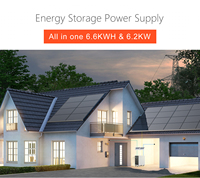 Système de station d'alimentation portable tout-en-un Powergo 6,6 kW, hybride solaire pour usage domestique, 6200 W, contrôleur MPPT pour toute la maison, batterie BYD