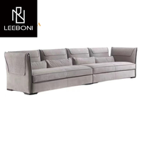 Nouveau design de villa haut de gamme Mobilier de salon personnalisé Canapé d'angle en tissu à ossature en bois