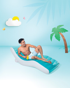 Ban đầu Intex 56874 Rockin 'phòng chờ Inflatable nổi hồ bơi phòng chờ Mat nước giải trí cơ sở - Product Image 3