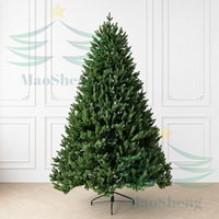 Arbre de Noël artificiel MaoSheng Big Snow White de haute qualité en cèdre, mélange PE+PVC, réaliste, à branches complètes, écologique, blanc chaud