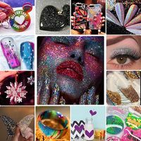 Poudre de paillettes holographiques argentées en polyester colorée en gros pour nail art et cheveux, en vrac, 1 kg
