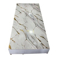 Plaque de marbre UV brillante de 3 mm, prix raisonnable, nouvelle plaque en PVC, design marbre, revêtement UV sur mur