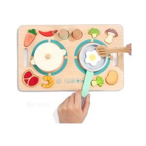 Enfants en bois éducation précoce 3d Playhouse Gourmet ustensiles de cuisine cuisine jouets Puzzle ensemble pour 3 ans bébé cadeaux - Product Image 1