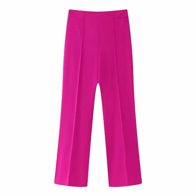 PB&ZA 2023 new fashion business wear casual women's vertical straight high waist trousers wholesale 2216483