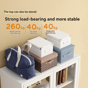 Puerta de vidrio transparente Estantería abierta de acero de seis pisos con cerradura Blanco/Negro/Azul Capacidad extra grande para el hogar - Product Image 5