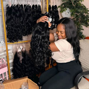 Cheveux Naturel sin procesar camboyano, cabello indio crudo, cutícula alineada, cabello humano original vietnamita, paquetes de tejido Yaki - Product Image 3