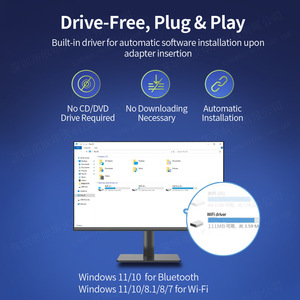 Adaptador de red inalámbrica WiFi6 <span class=keywords><strong>USB</strong></span> para <span class=keywords><strong>Bluetooth</strong></span> 5,4 Tarjeta de computadora Plug-and-Play de doble banda 5G para computadora portátil sin unidad - Product Image 6