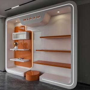 Chất lượng cao mịn bề mặt bằng gỗ không thấm nước tùy chỉnh hiển thị trường hợp dễ dàng lắp ráp giới thiệu cho các sự kiện quảng cáo - Product Image 1