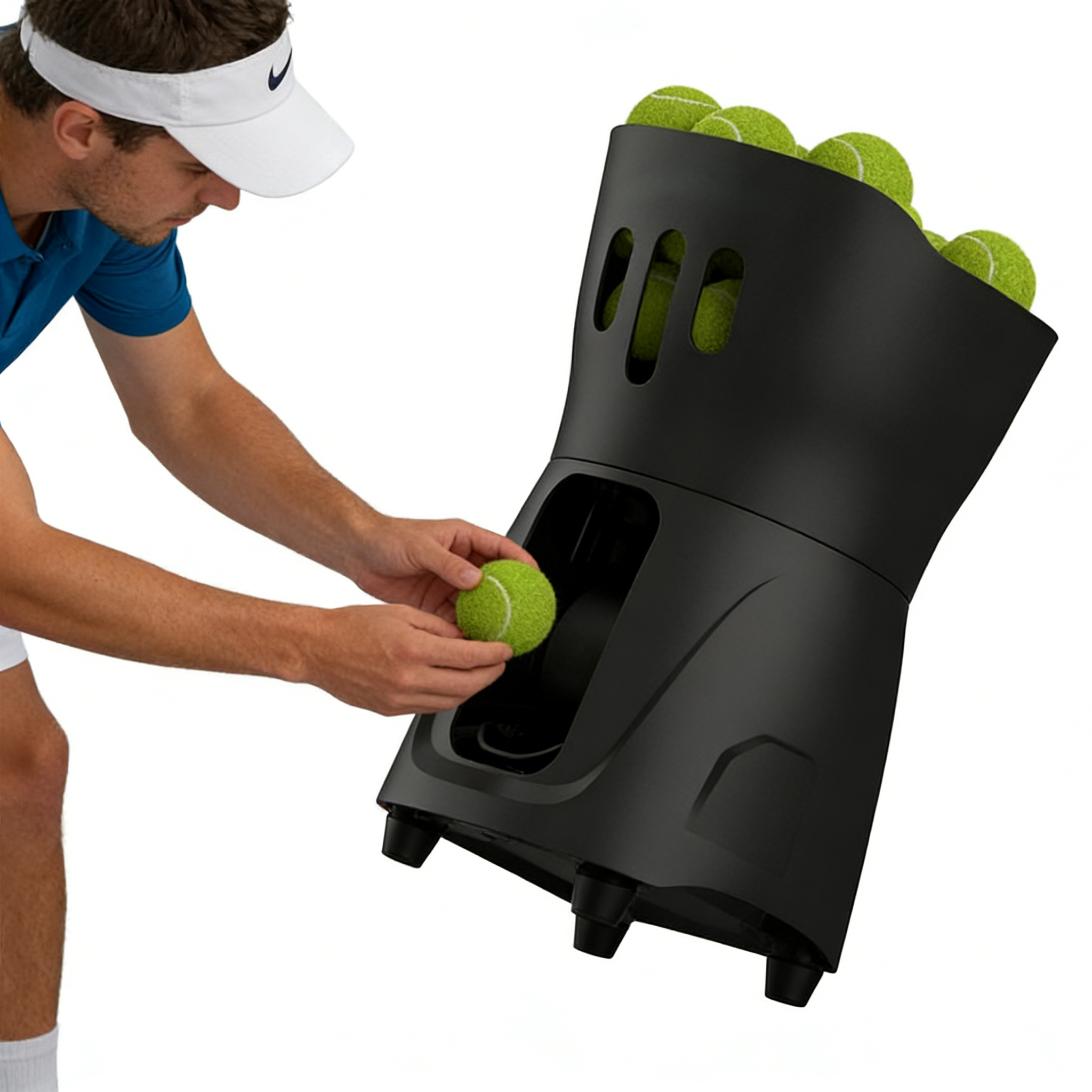 High Grade Ball Launcher Tennis Tennis Ball Serving Machine Adjustable for Home Club Tennis Serving Training