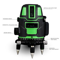 Niveau laser F FSPY-1, niveau laser extérieur à lumière verte avec 2/3/5 lignes, outil de nivellement pour la construction