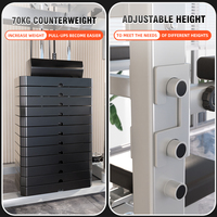 Ensemble d'équipements de musculation multifonctionnels pour la maison, machine d'entraînement multifonctionnelle avec station d'assistance pour tractions pour la musculation