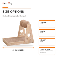 Planche à gratter pour chat en bois et sisal écologique, design unique, jouet pour chat, arbres et griffoirs pour chats - Paws & Tails