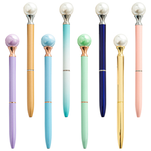 Luxury Customized Business Promotion Ballpoint Metal <b>Pen</b> Big Top Pearl <b>Color</b> 1.0mm Writing Width Colorful Logo Personalized - Product Image 1