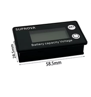 Indikator Kapasitas DC 8V-100V, Pengukur Daya, Voltmeter Baterai DC 3S-20S