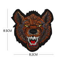 Tête d'animal Hyène Panda Requin Broderie Patch