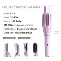Set Penata Rambut 7-in-1 Profesional Keramik Elektrik Portabel Berkinerja Tinggi, Hadiah Natal, Pengering Rambut Cepat