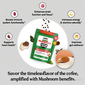 Produttore di caffè a fungo istantaneo | OEM/etichetta privata | Criniera di leone/Reishi/Chaga | CGMP | MOQ 500 + - Product Image 3