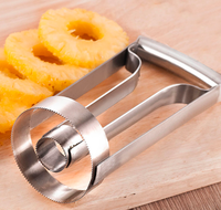 Éplucheur et trancheur d'ananas manuel en acier inoxydable, durable, avec extracteur de pulpe, compatible lave-vaisselle, outils pour fruits et légumes