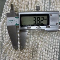 Perles d'eau douce naturelles blanches en vrac, qualité A, 3,5-4 mm, brins de 16 pouces