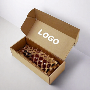 <span class=keywords><strong>2025</strong></span> mới Kraft bảo vệ tổ ong bọc giấy thủy tinh chai mỹ phẩm Bao bì sản phẩm hexpand vận chuyển hộp với cố định chèn - Product Image 1