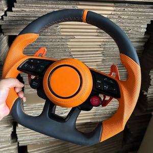 Pour <span class=keywords><strong>Audi</strong></span> A3 8V A4 B8 B9 S3 S4 S5 Rs5 Rs3 Rs4 A5 B9 Volant vraiment en cuir personnalisé avec boutons et palettes - Product Image 2