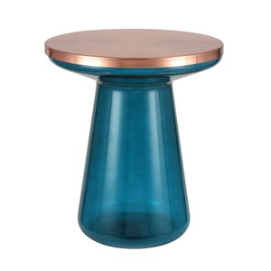 Mesa de Centro Moderna Contemporánea de Vidrio Templado Morado con Espejo, Popular para Uso en el Hogar y Comedor, de Acero y Metal para Sala de Estar - Product Image 5