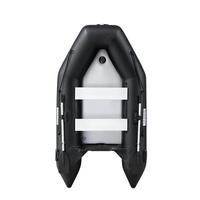 Bateau pneumatique professionnel en PVC rigide de Chine, bateau de pêche, bateau d'assaut, fond recouvert, fond de bateau en aluminium, noir Kinggang a