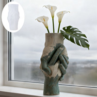 Moule en silicone moderne et simple pour pot de fleurs, pot de rangement en résine époxy, ou moule à gypse ciment à tenir à la main – DIY