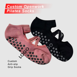 <span class=keywords><strong>Chaussettes</strong></span> de <span class=keywords><strong>yoga</strong></span> et de Pilates <span class=keywords><strong>pour</strong></span> femmes, antidérapantes, à bride unique, avec grip Siren, <span class=keywords><strong>pour</strong></span> la gym, le fitness, la barre et le Lagree, personnalisables en gros - Product Image 6