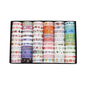 Cartoon and paper tape 60 rolls DIY decorative washi tape sticker material cute children stationery hand account gift box