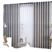 Tissu de rideaux jacquard 100 % polyester de haute qualité, motif floral, occultant isolant, à œillets, design moderne