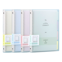 Vente chaude 6 reliures à anneaux dossier à feuilles mobiles Agenda Transparent PVC cahier bloc-notes planificateur Agenda cahier à spirale avec Index