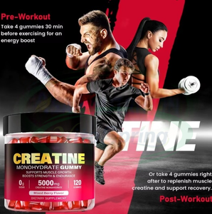 VitaSpring OEM Preentrenamiento 5g Aumento de Energía Creatina Monohidrato Gummy Suplemento Sin Azúcar Creatina Gummies - Product Image 2